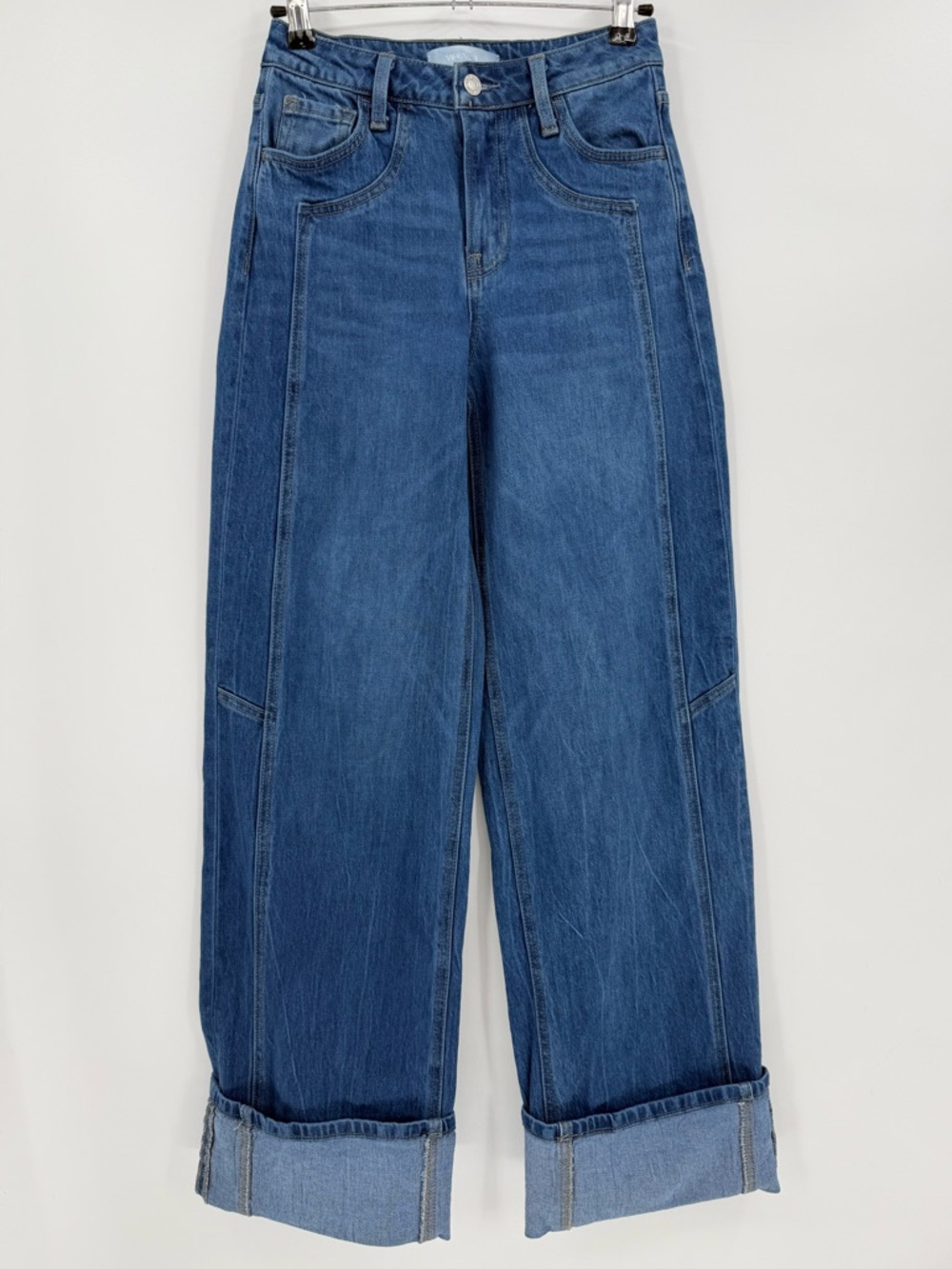 Vervet Blue Kris Baggy Wide Leg Cuffed Jean Size 23